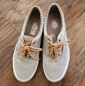 Vans Men's Gray and Tan Sneakers